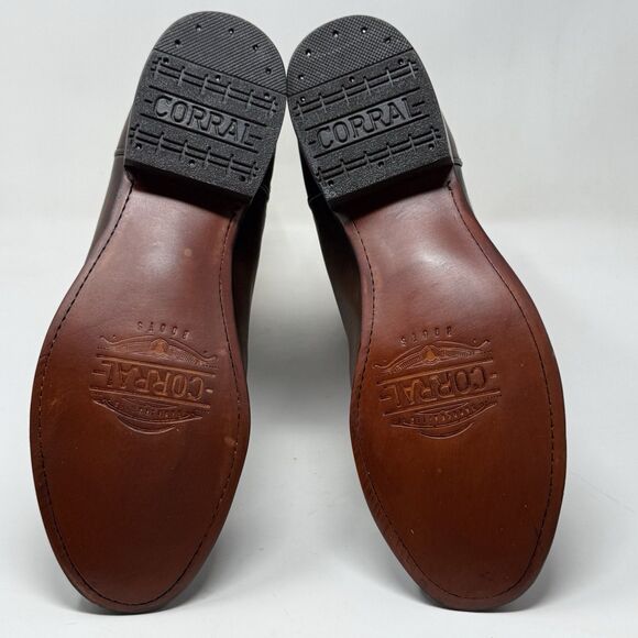 Corral A4068 Cowboy Roper Boots Mens 10 EE Brown Cow Leather Mid Calf Western - Picture 13 of 15